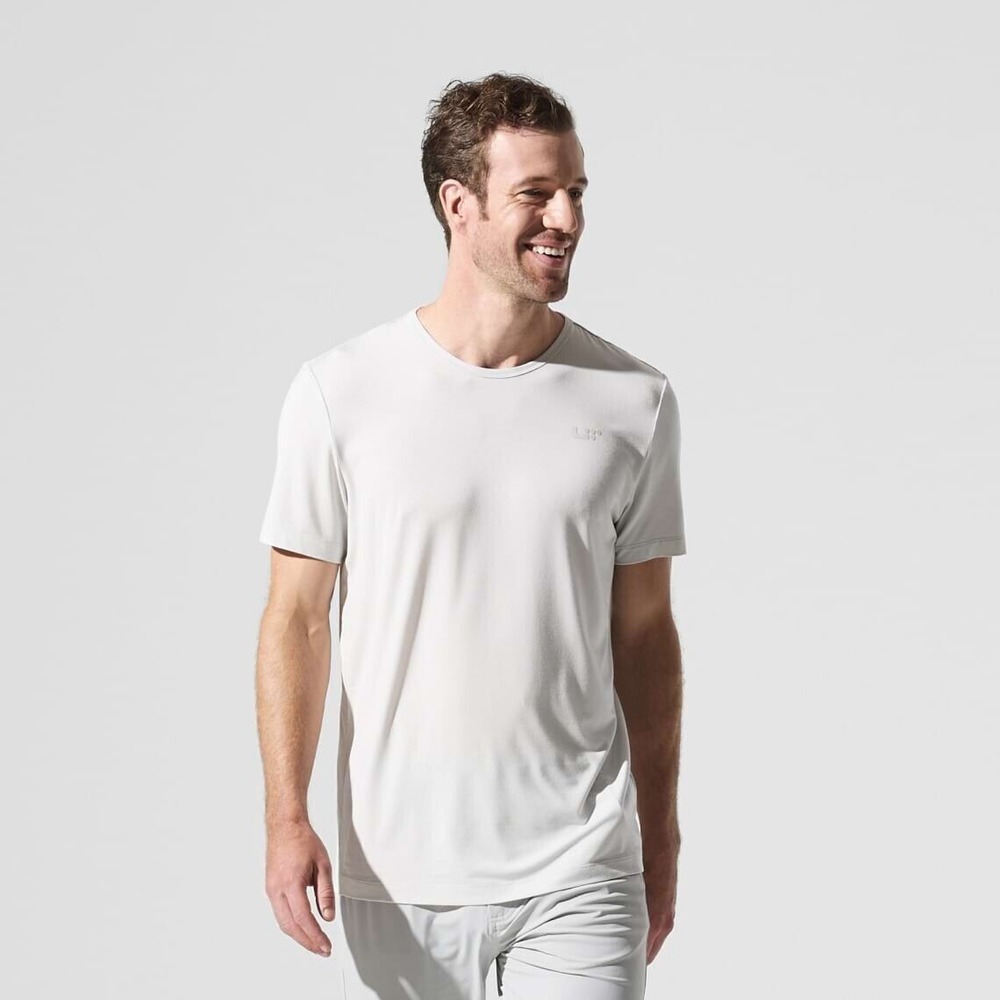 Redvanly Mens Short Sleeve Performance Tee Light Gray XL NWT Activewear Golf